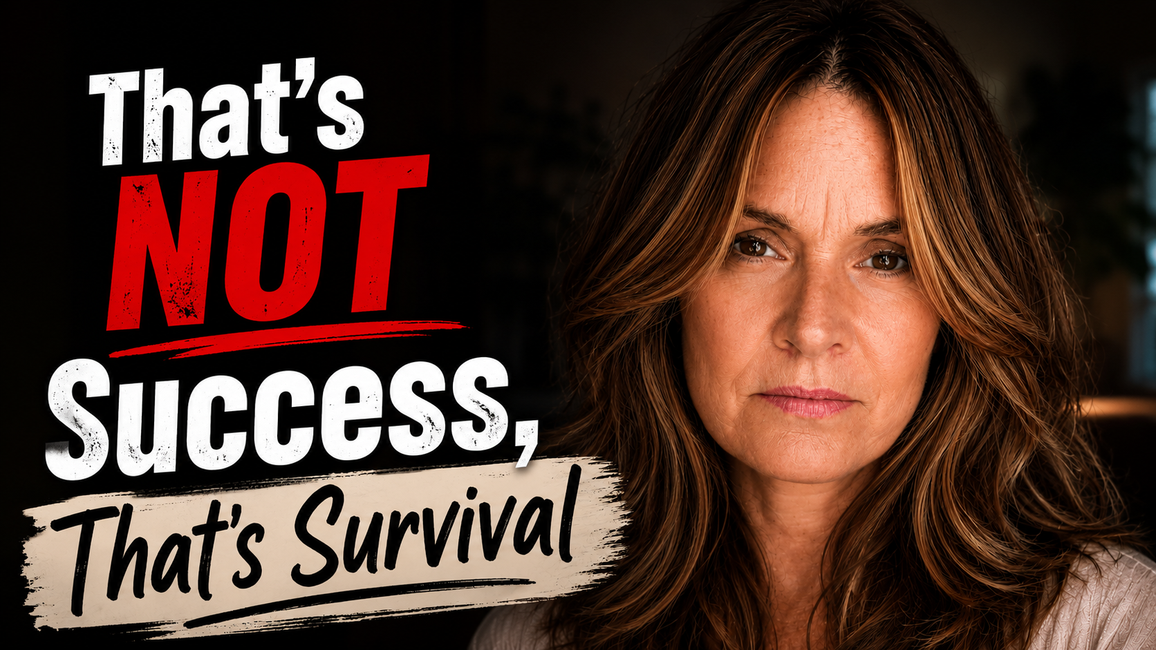 YouTube Thumbnail "That's Not Success, That's Survival"